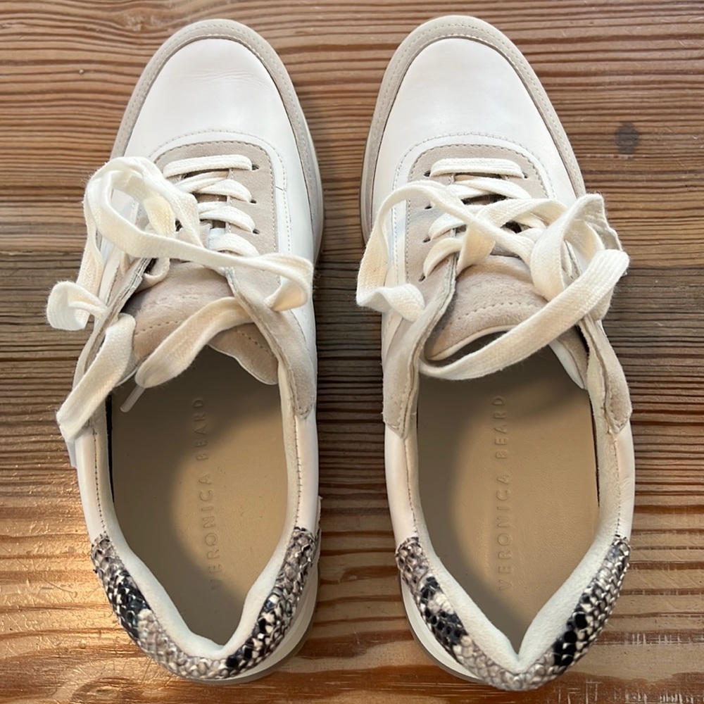 Veronica Beard White leather sneakers
